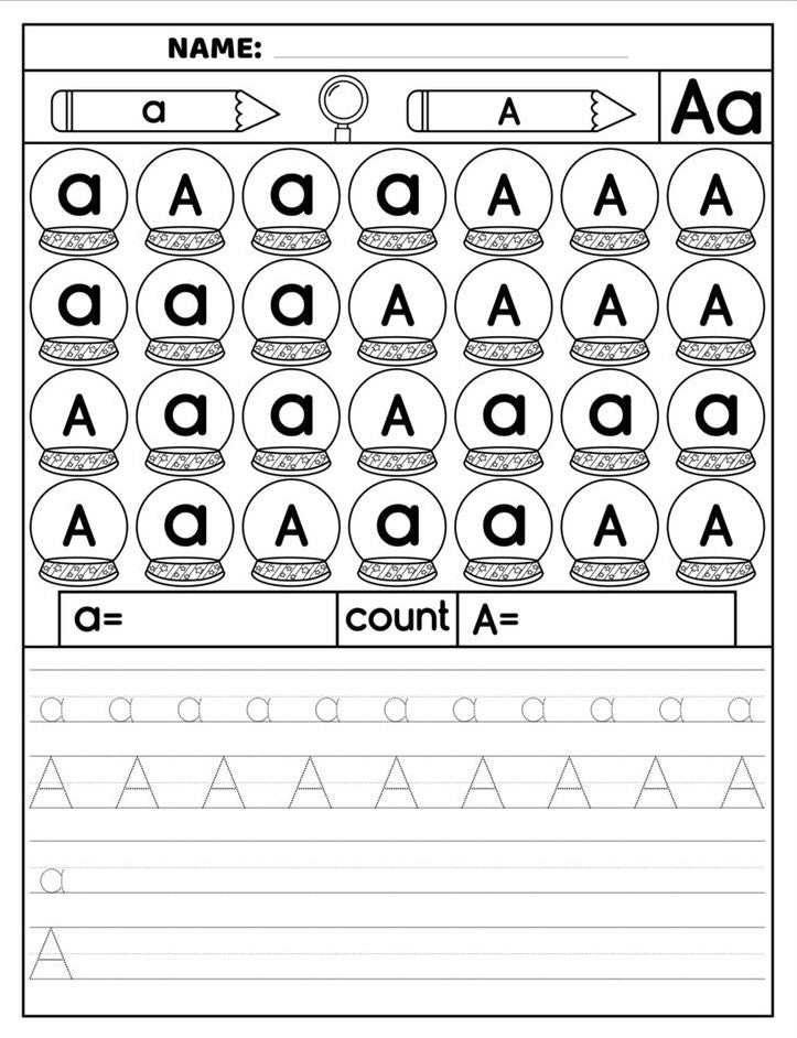 Alphabet handwriting activity