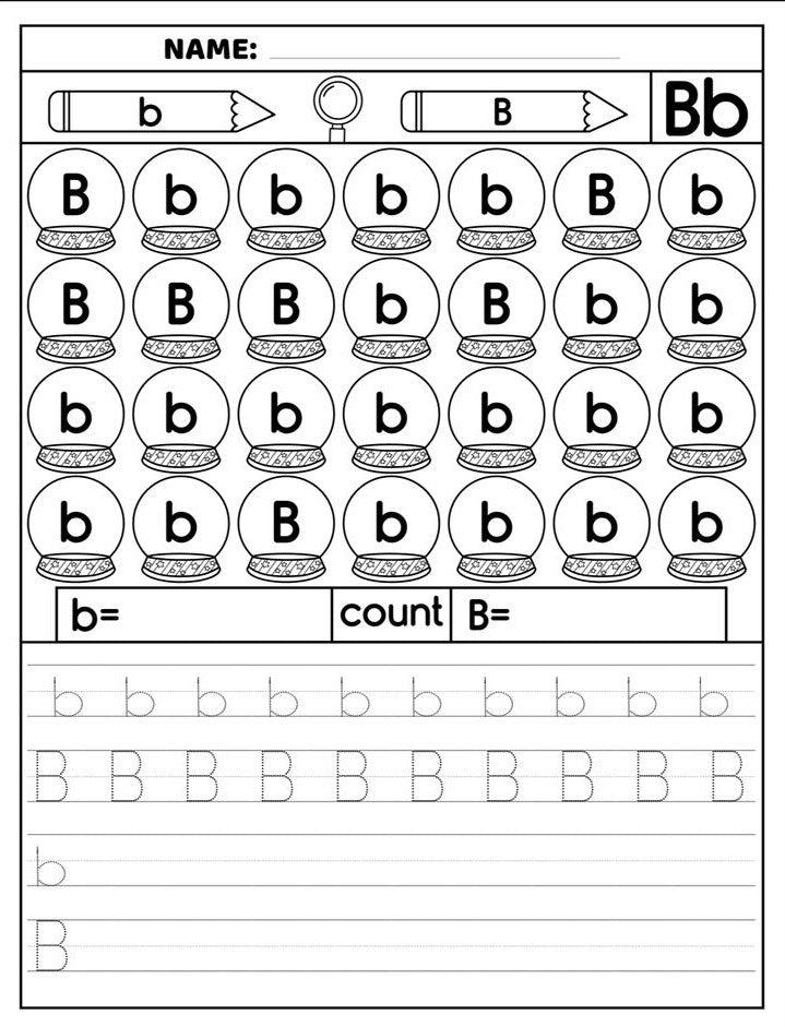 Alphabet handwriting activity