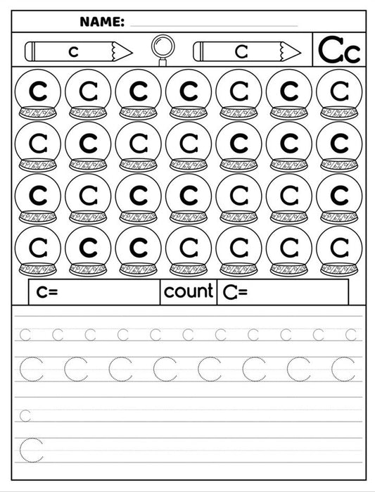Alphabet handwriting activity